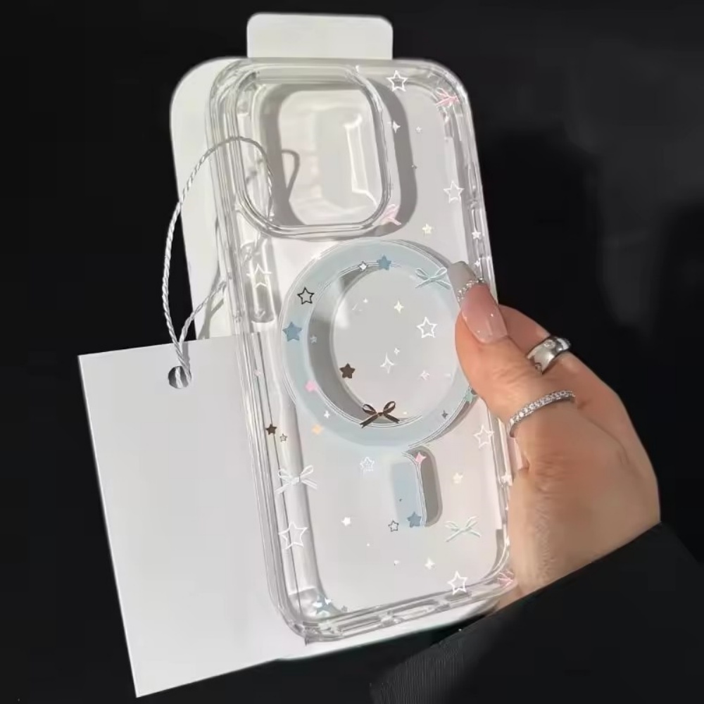 Star Bow Print Clear Phone Cas - огляд і ціна Clear Shockproof Bumper Case