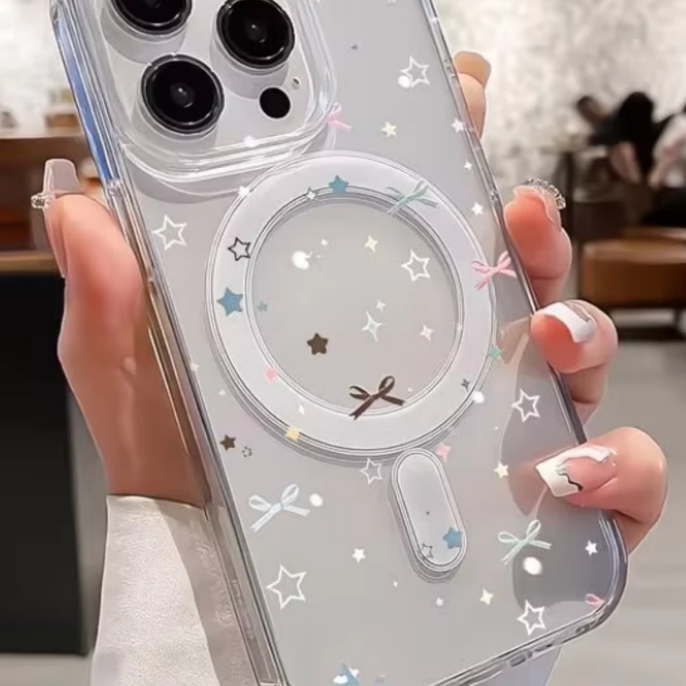 Star Bow Print Clear Phone Cas - огляд і ціна Clear Shockproof Bumper Case