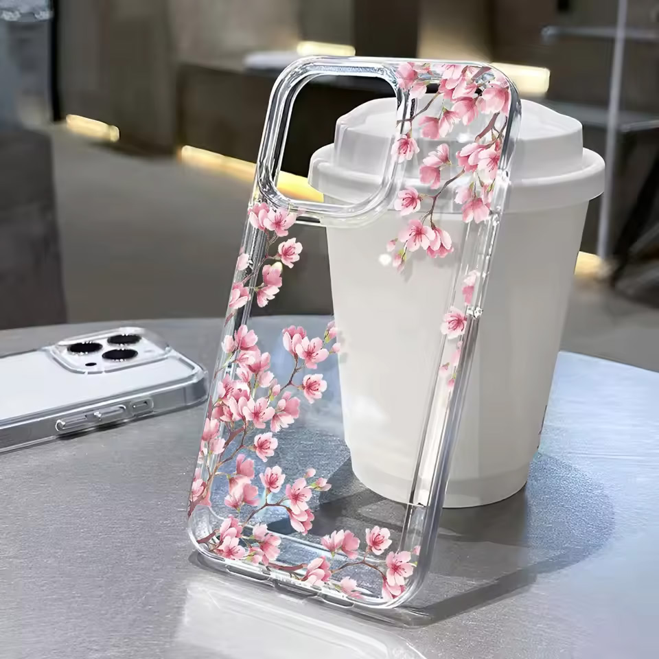 Girls Flower Clear Phone Case  - огляд і ціна Clear Shockproof Bumper Case