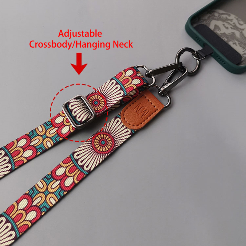 Retro Totem Pattern Crossbody  - огляд і ціна Crossbody Lanyard Neck Strap Case